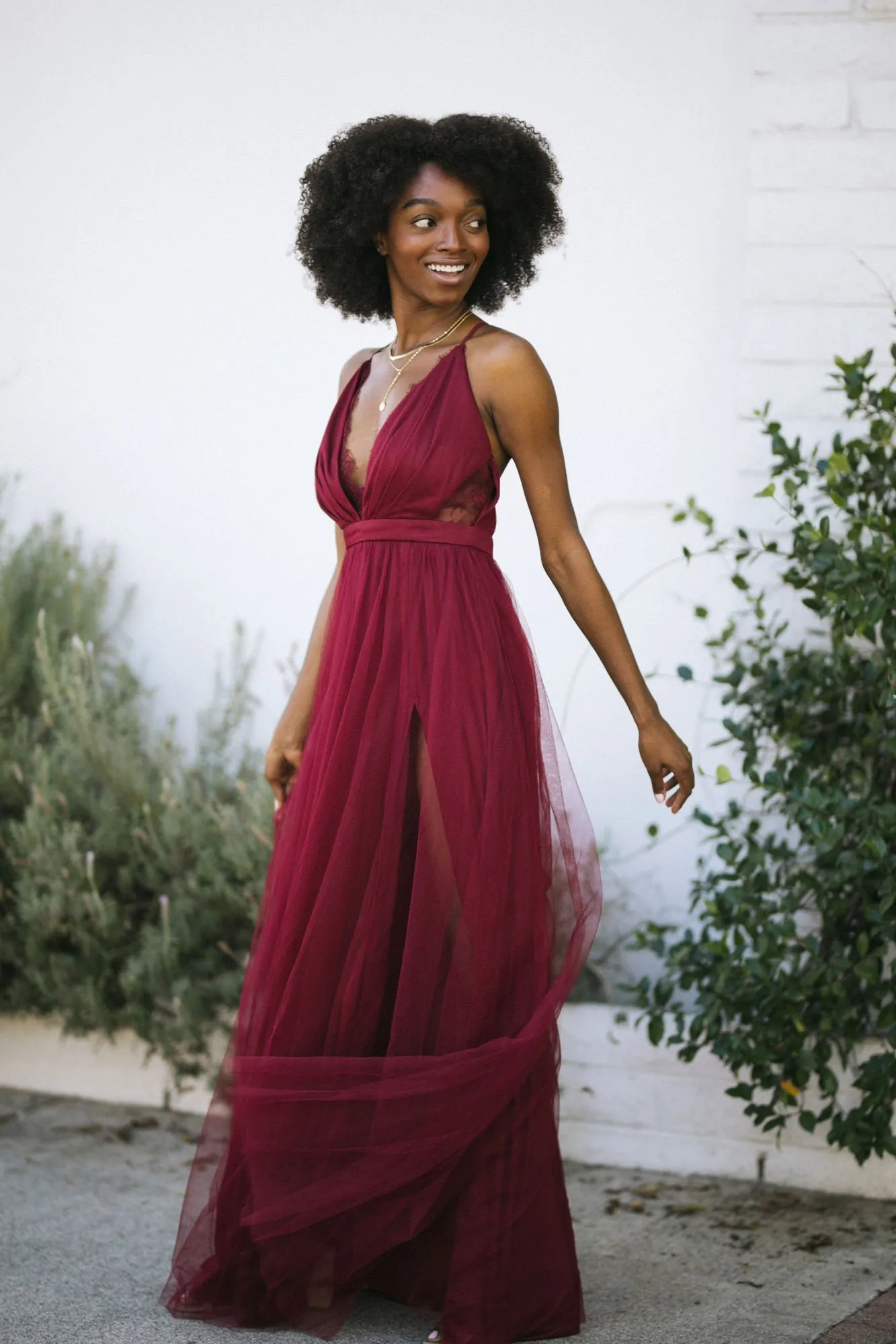 Leslie Tulle Maxi Dress