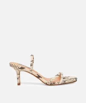 Loft Slide Sandals - Beige Snake