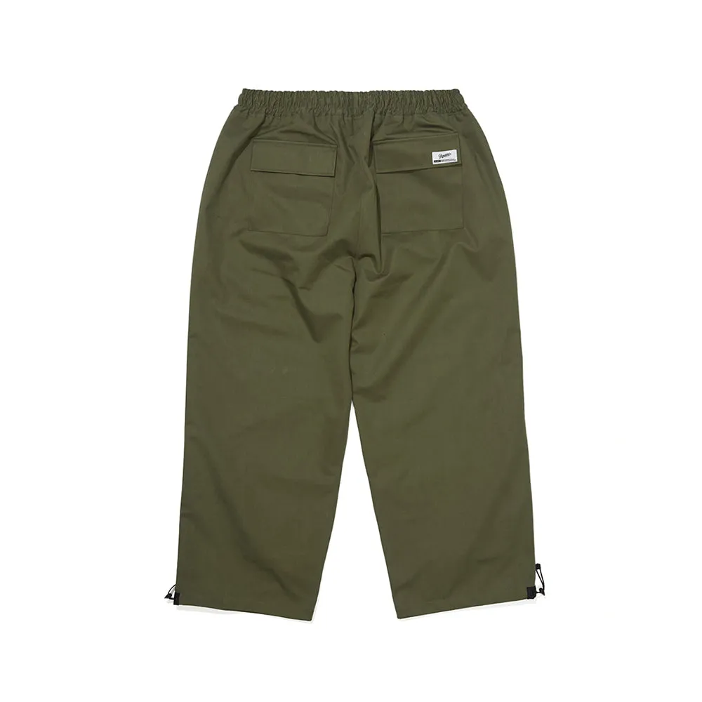 LOGO COTTON SUPER WIDE PANTS KHAKI