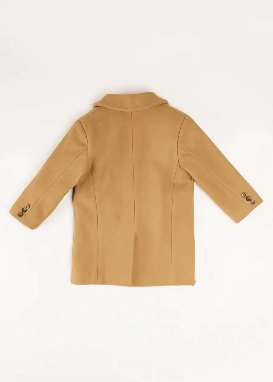 Long Tailored Coat in Camel (4-10yrs)