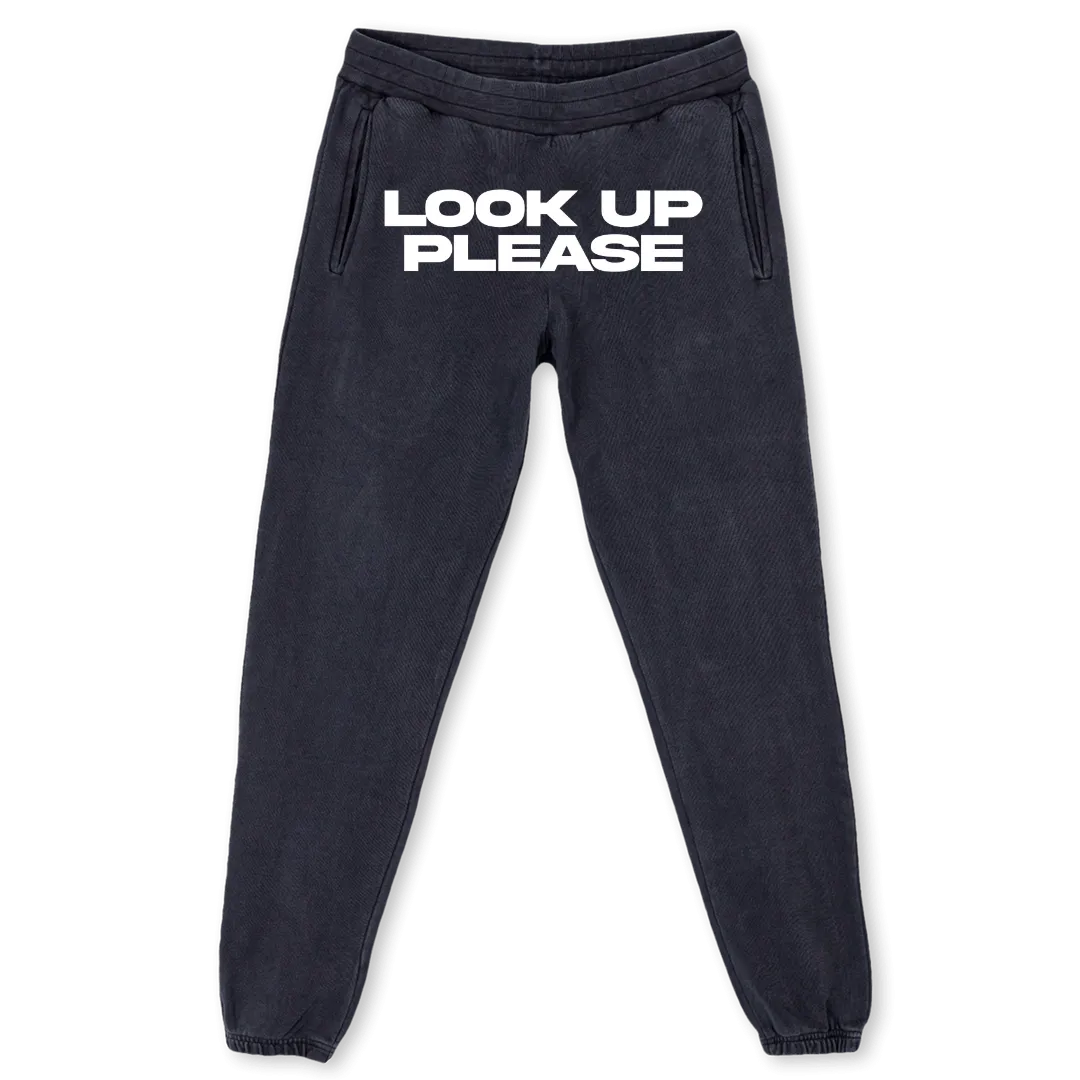 LOOK UP PLEASE Vintage Black Sweatpants.