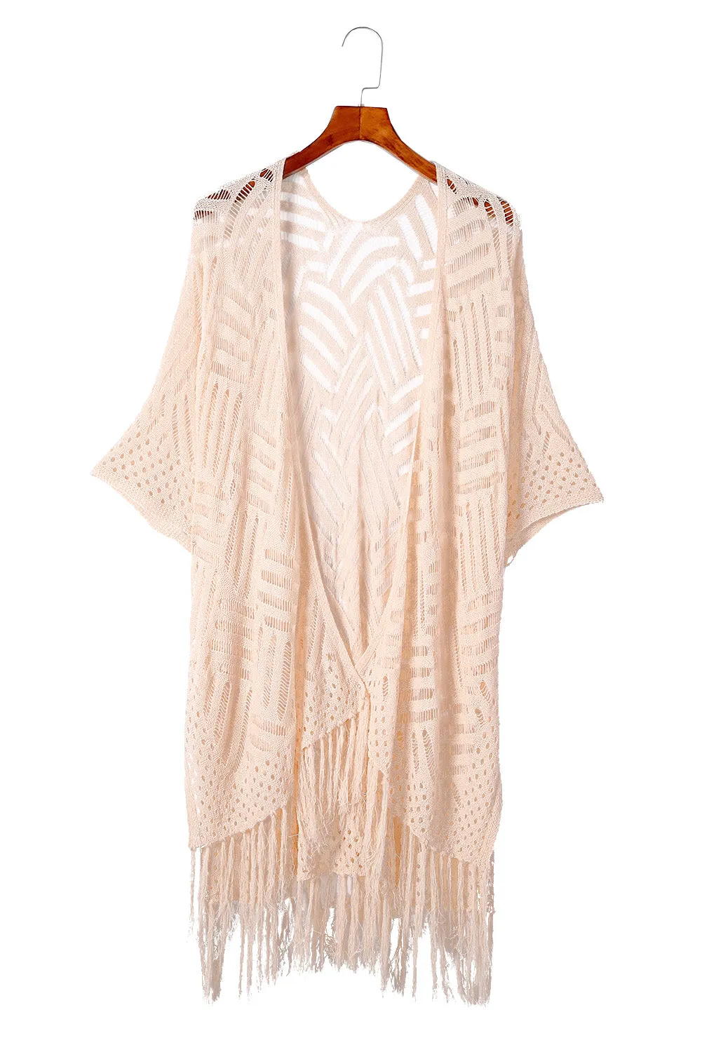 Loose Knitwear Kimono with Slits