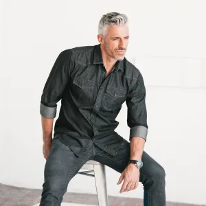 Maker Shirt – Black Cotton Denim