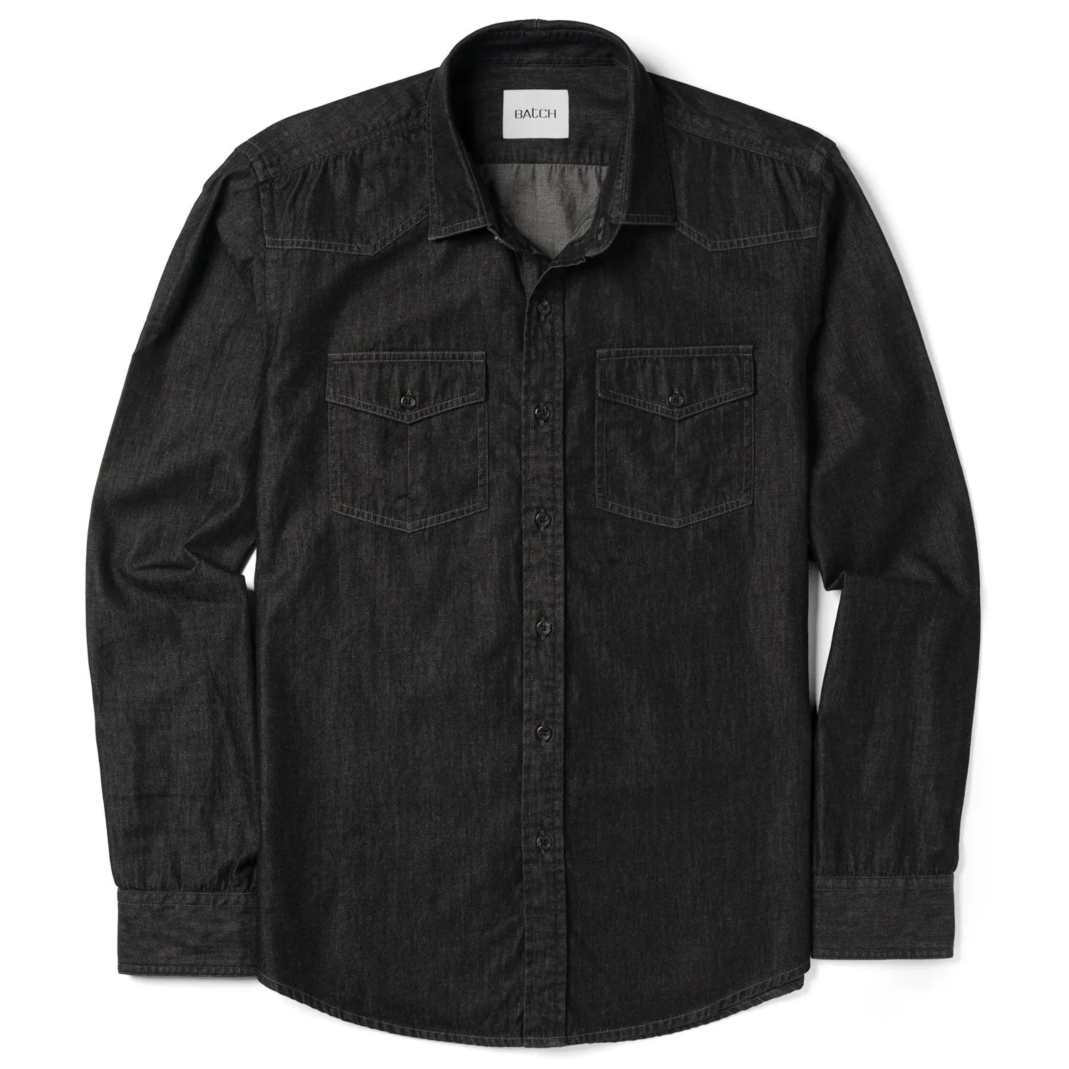 Maker Shirt – Black Cotton Denim