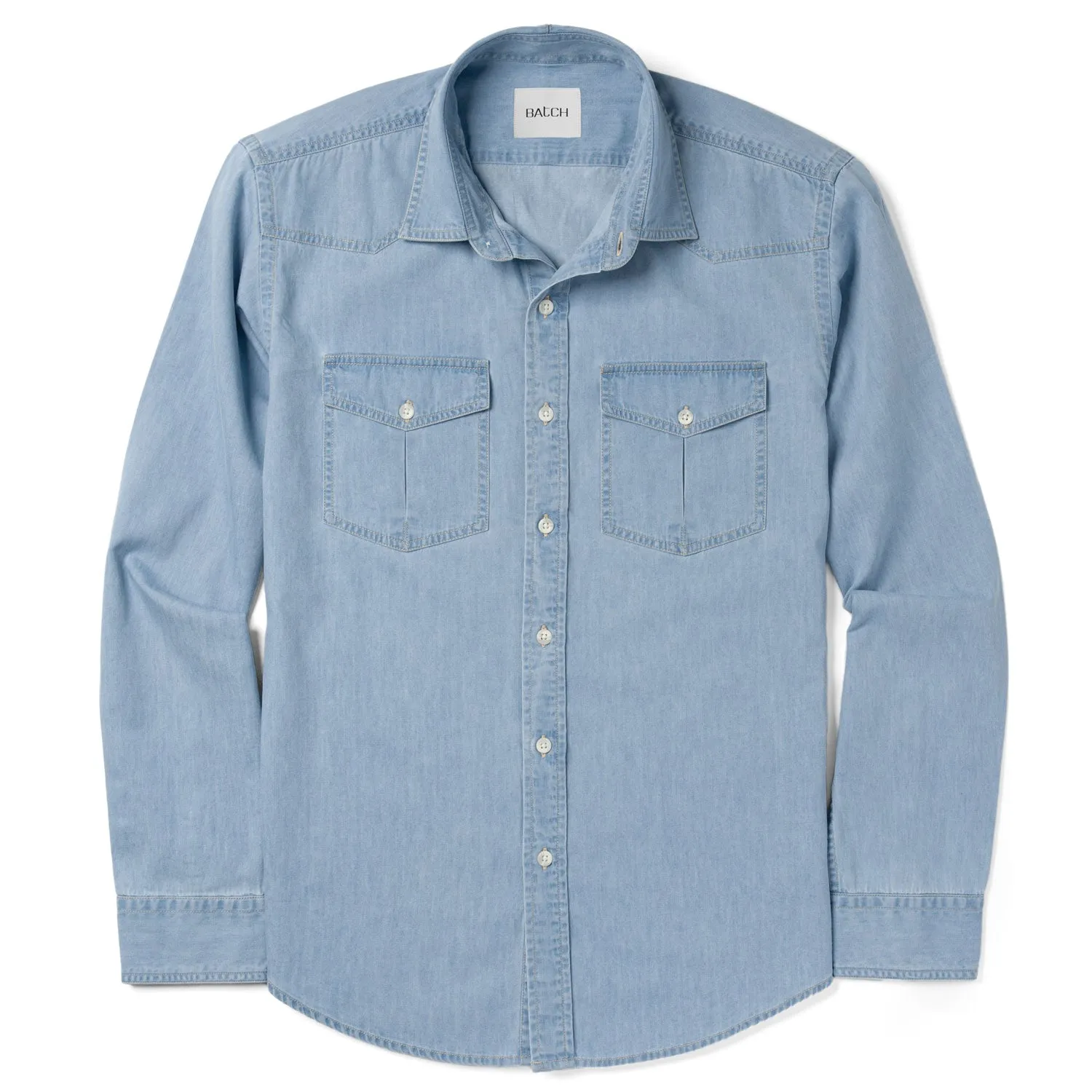 Maker Shirt – Light Blue Cotton Denim