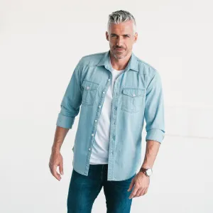 Maker Shirt – Light Blue Cotton Denim