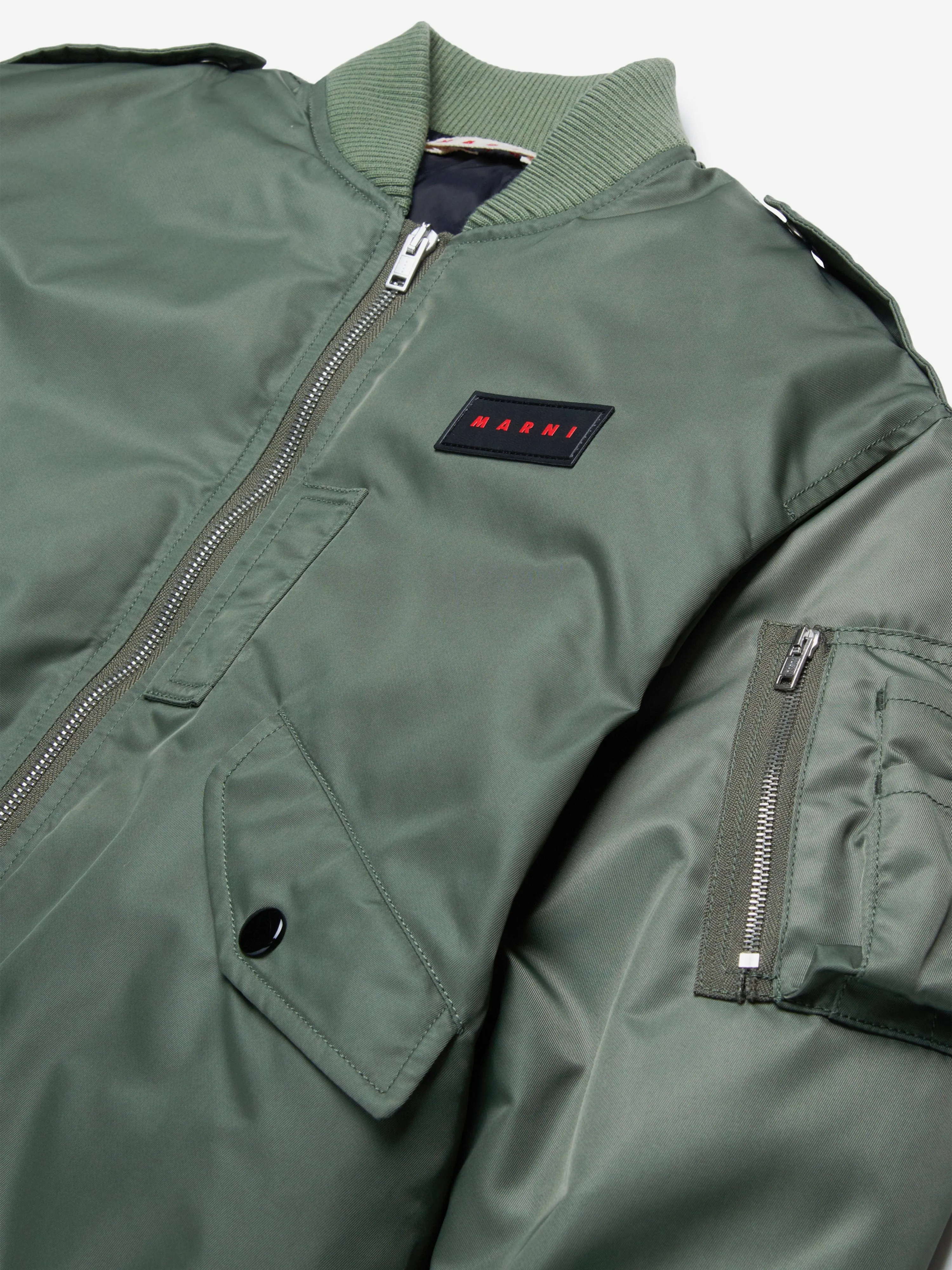 MARNI Kids Bomber Jacket in Green