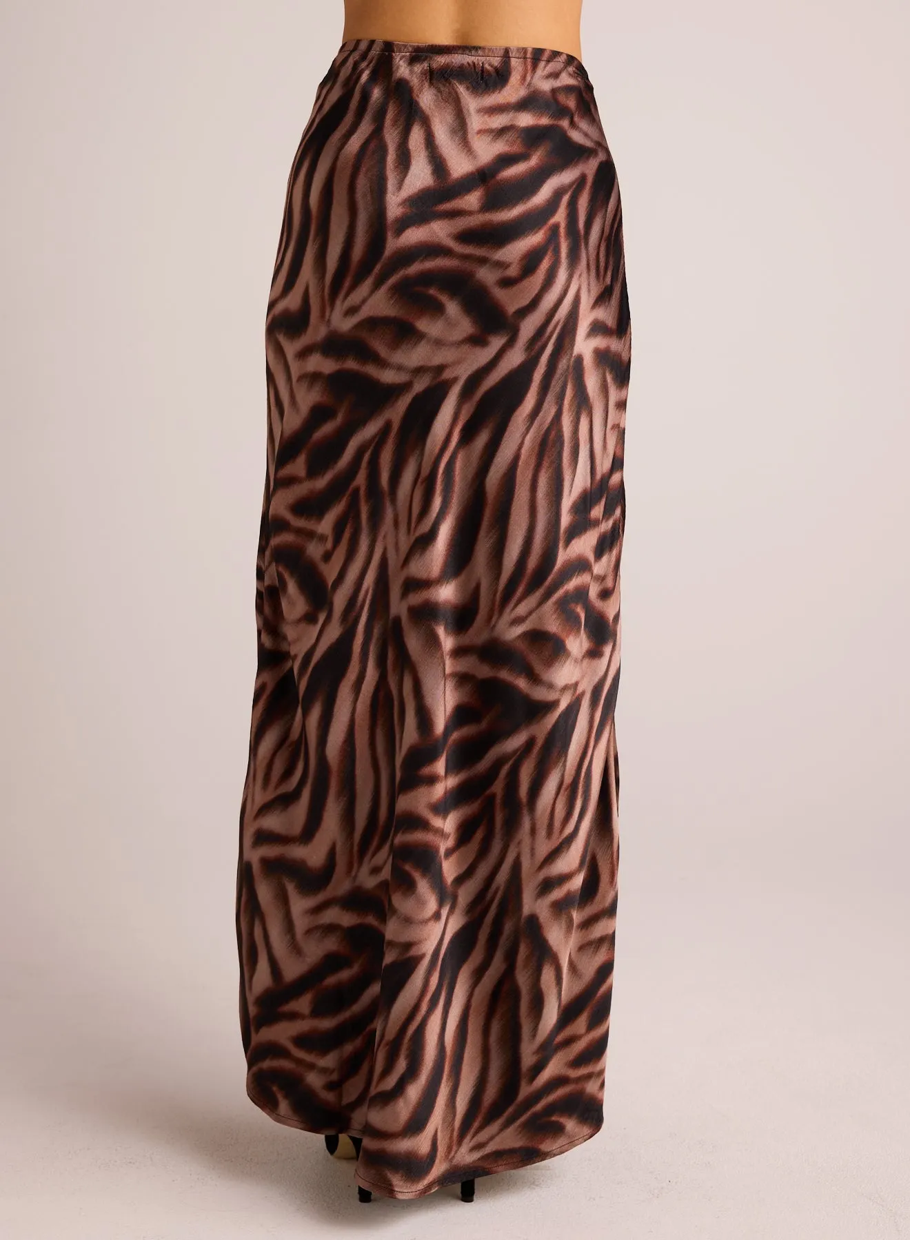 Maxi Bias Skirt - Hazy Woodland Print