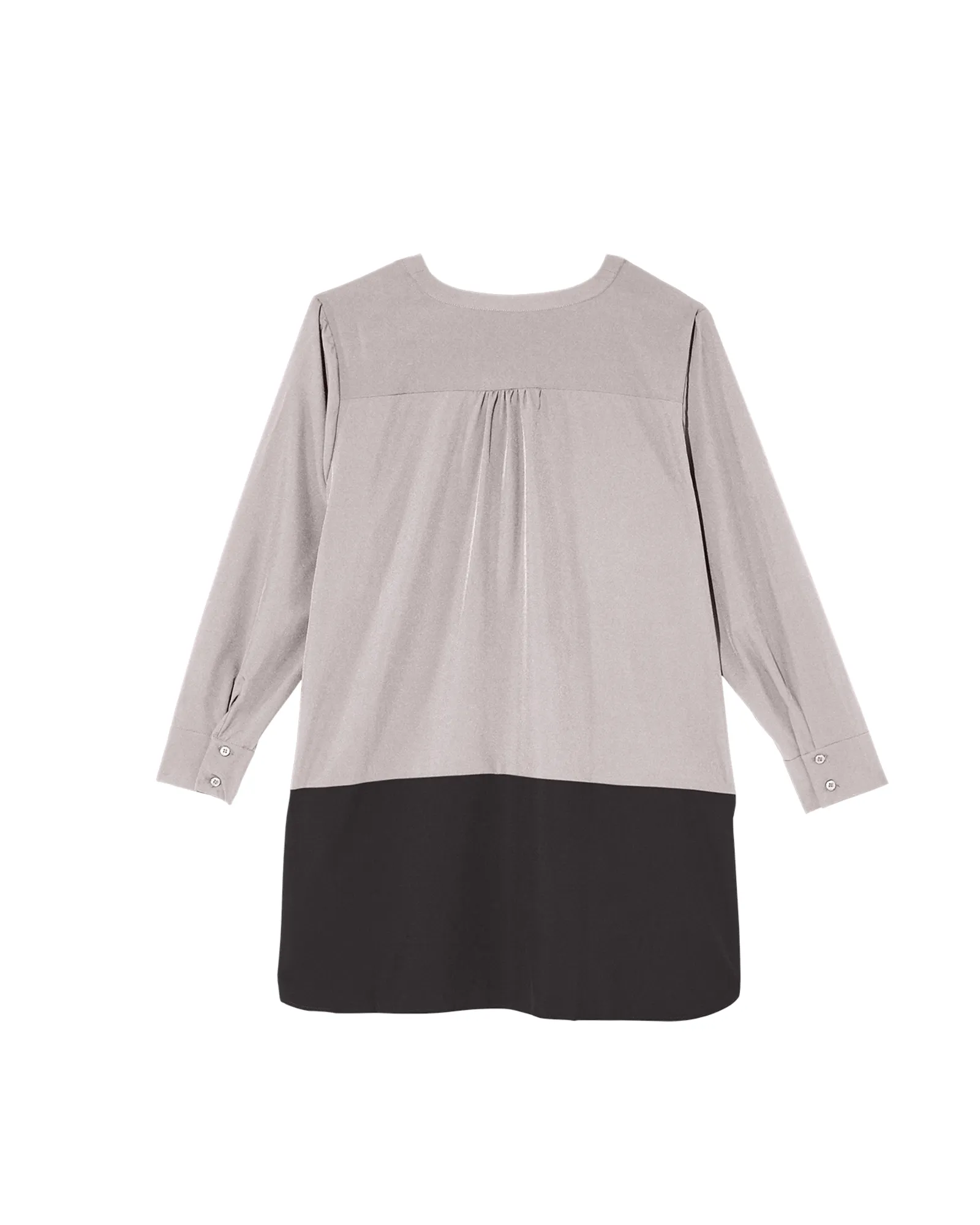 Megan Colorblock Tunic | Light Grey / Black