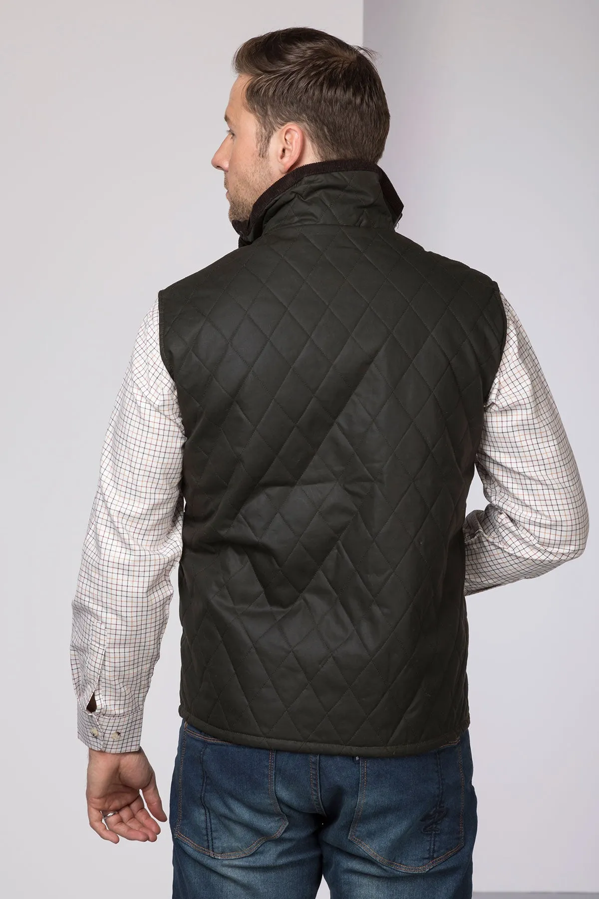 Men's Diamond Quilted Wax Waistcoat