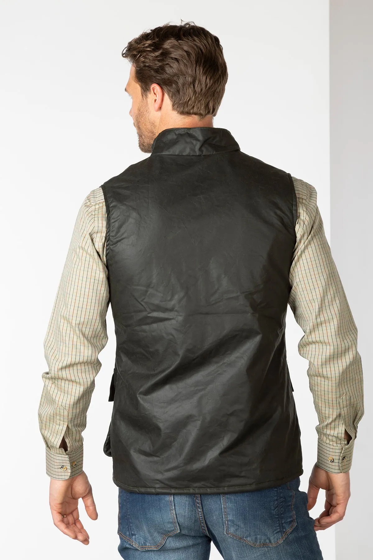 Men's Fleece Lined Wax Waistcoat - Richmond