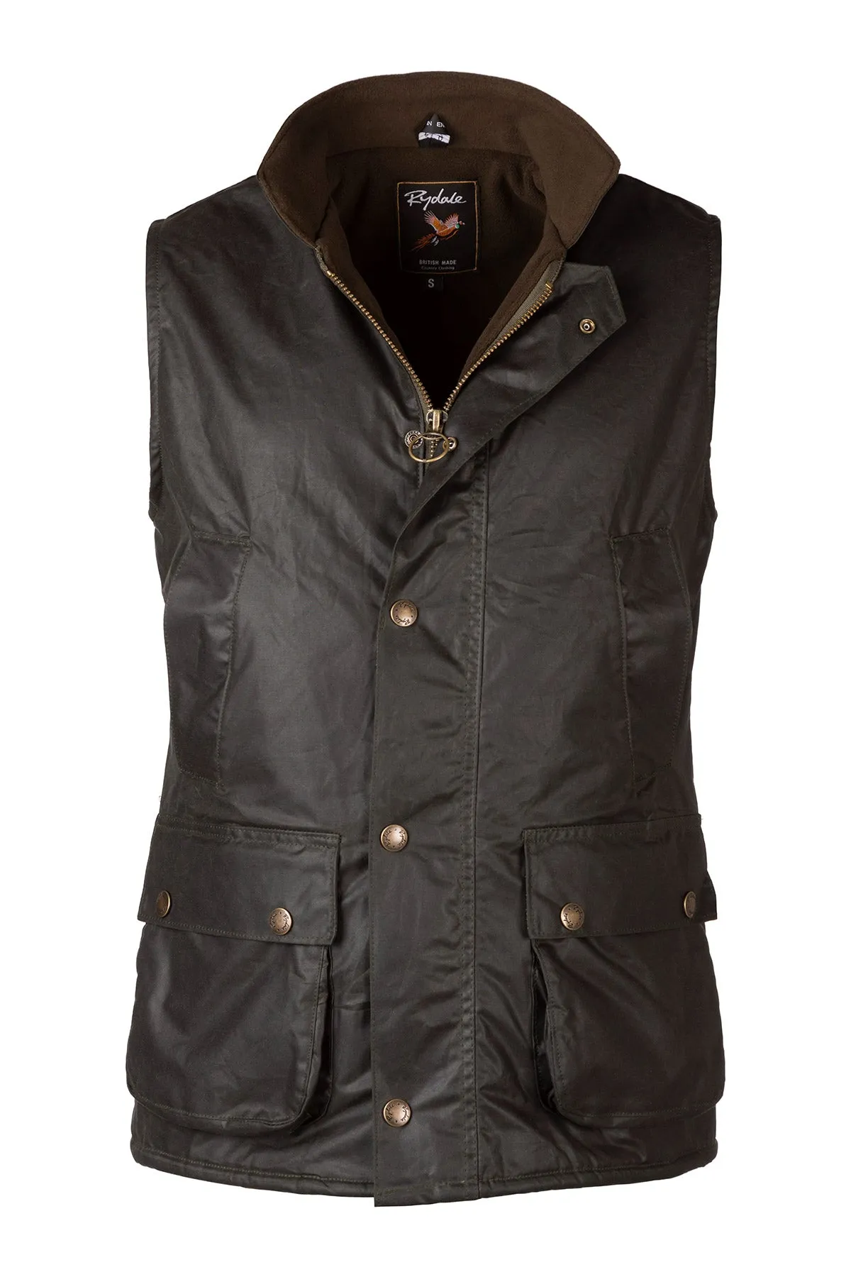 Men's Fleece Lined Wax Waistcoat - Richmond