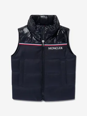 Moncler Enfant Boys Down Padded Peter Gilet in Navy