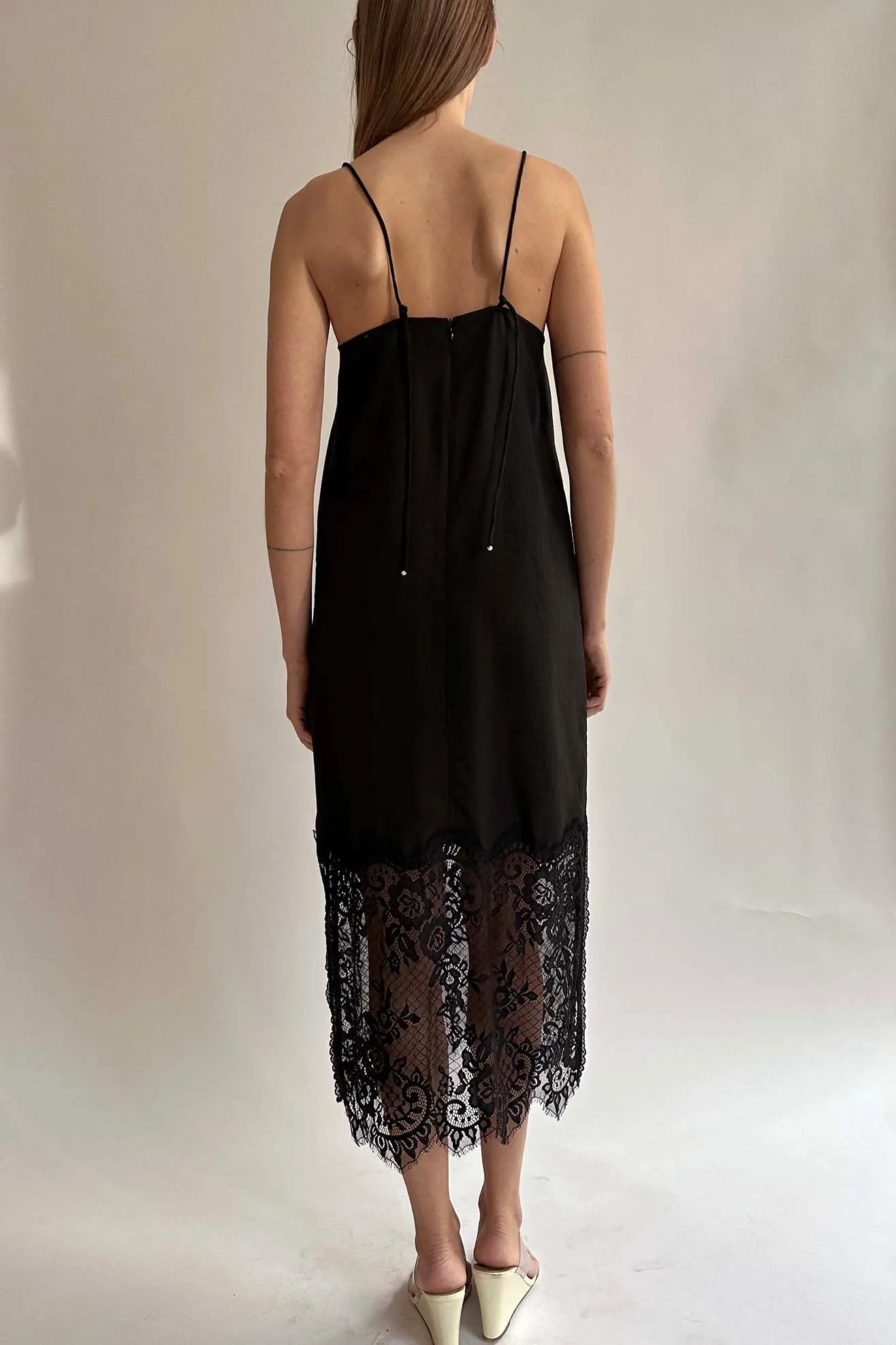 MR. LARKIN, Merci Slip Dress, Black