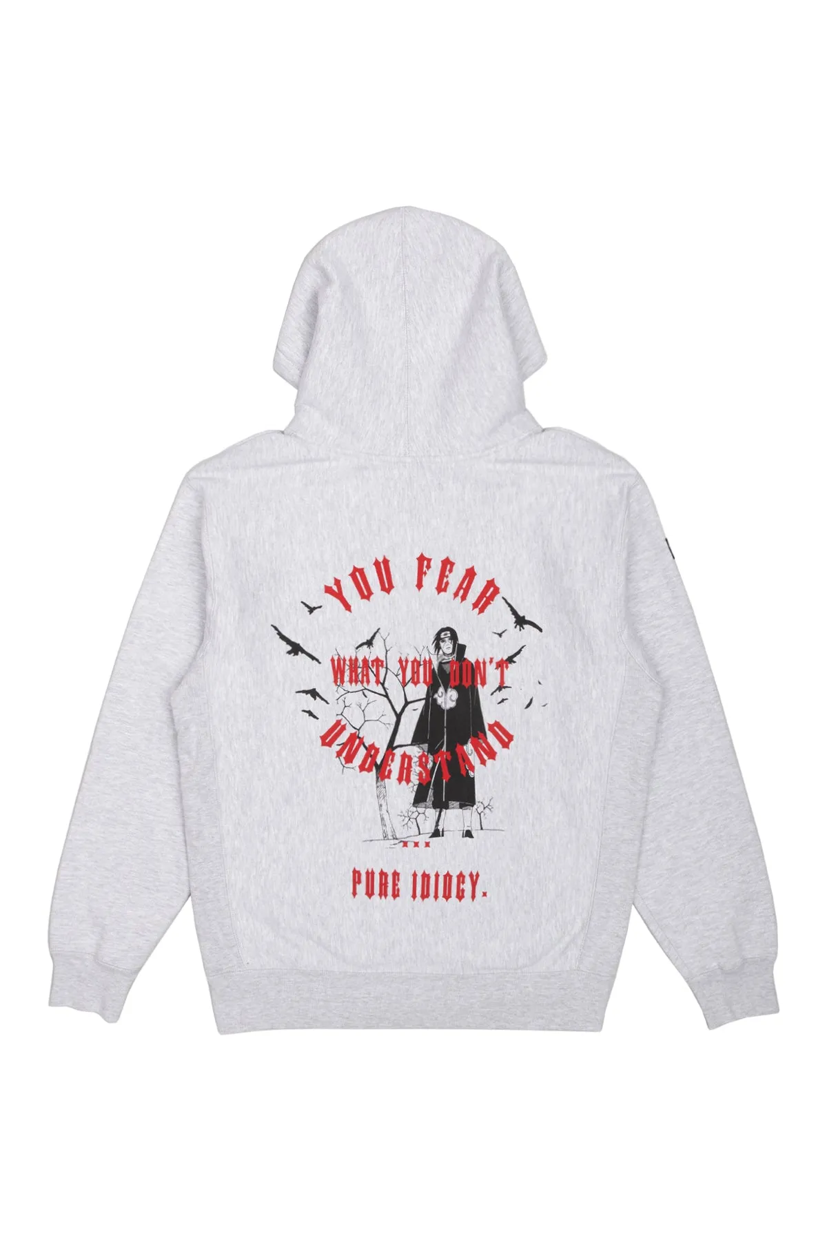 Naruto Itachi Fear Hoodie - Heather Grey