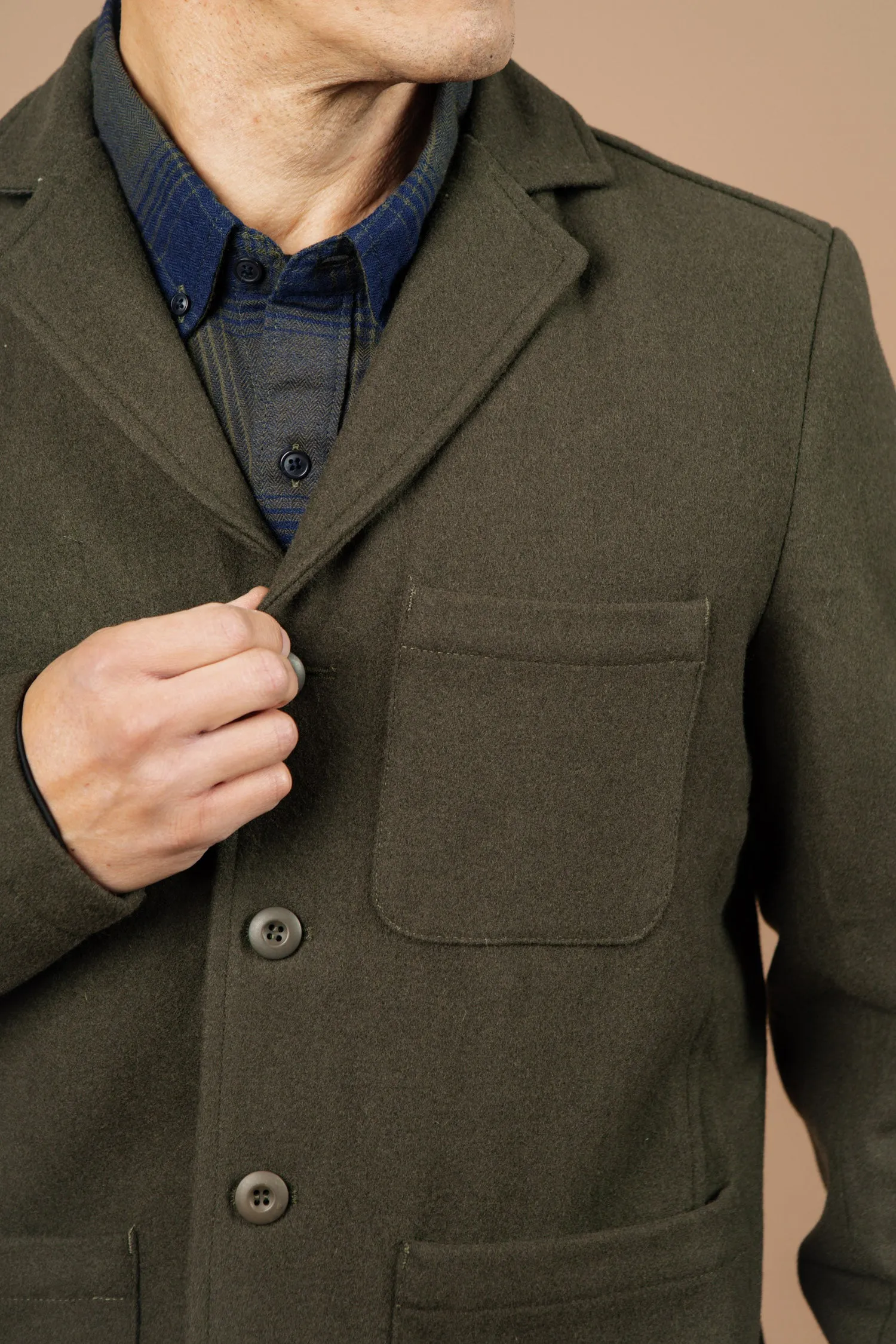 Nate Chore Blazer / Basque Green Wool