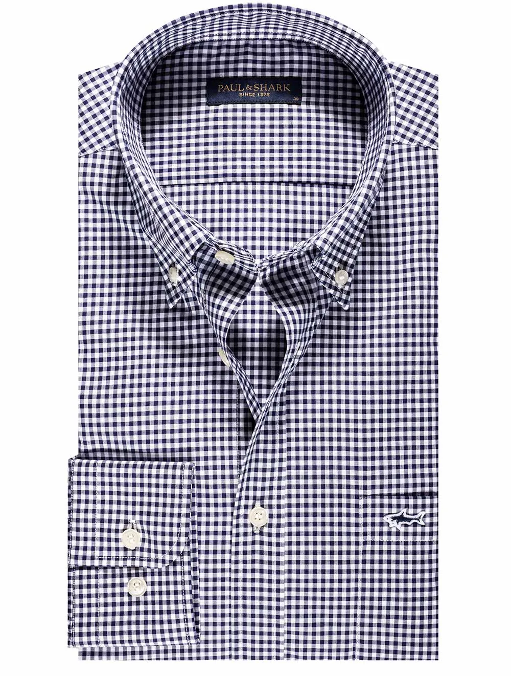 Navy Gingham Check Shirt Navy