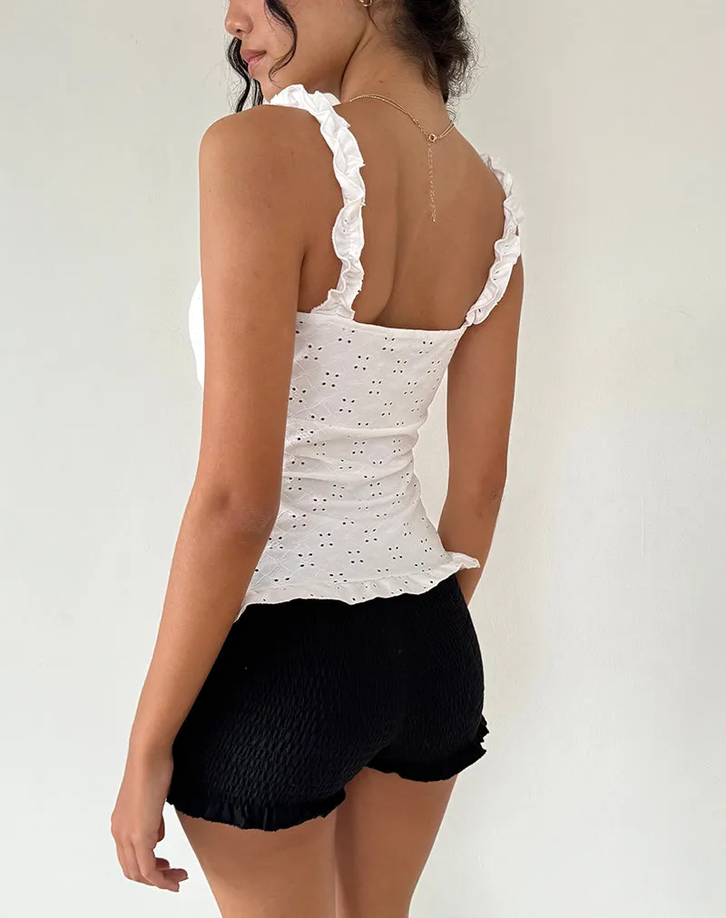 Neroli Corset Top in Broderie White