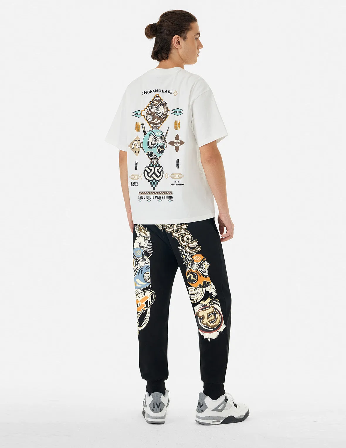 Ninja Daruma Daicock Print Regular Fit Sweatpants