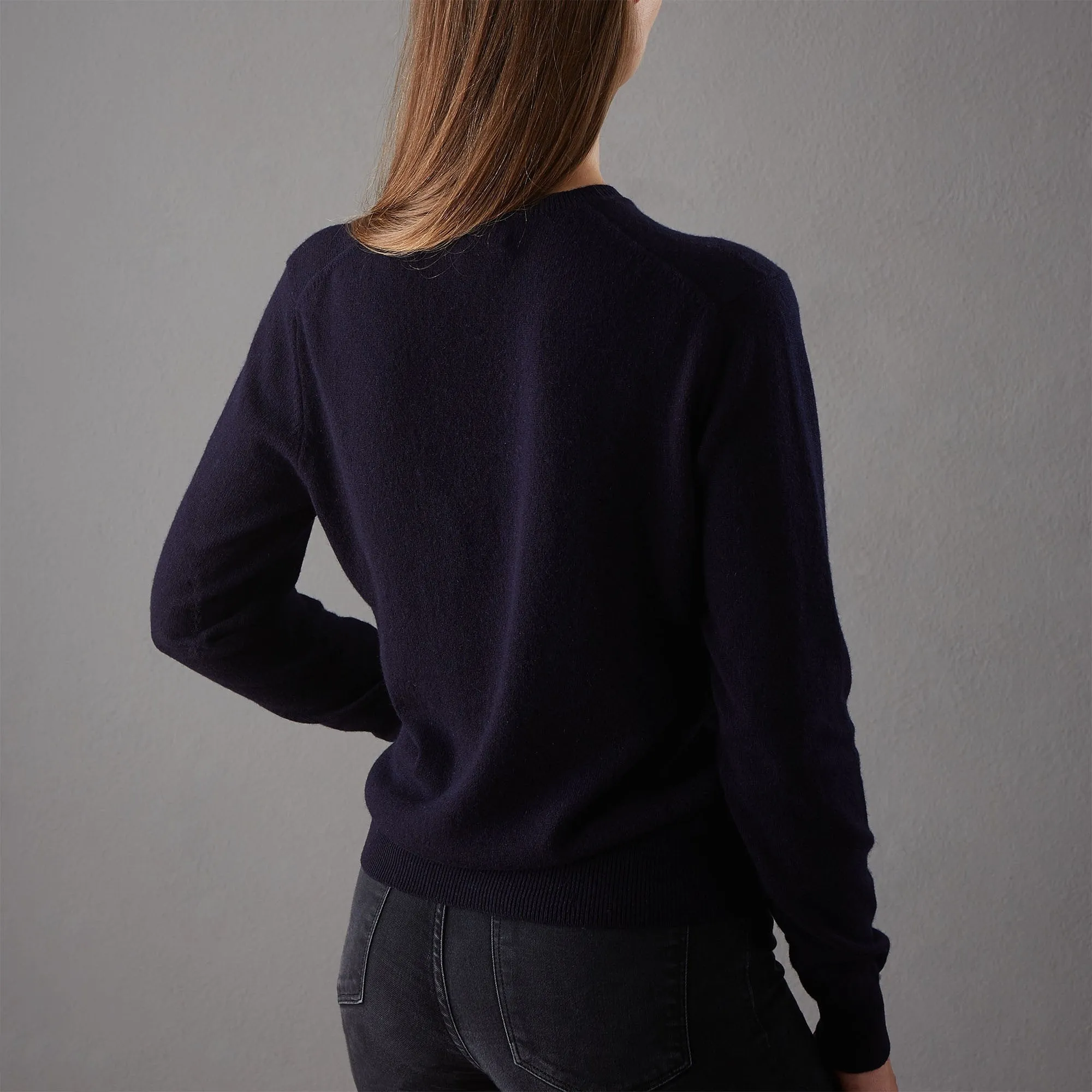 Nora Cashmere Cardigan [Midnight blue]