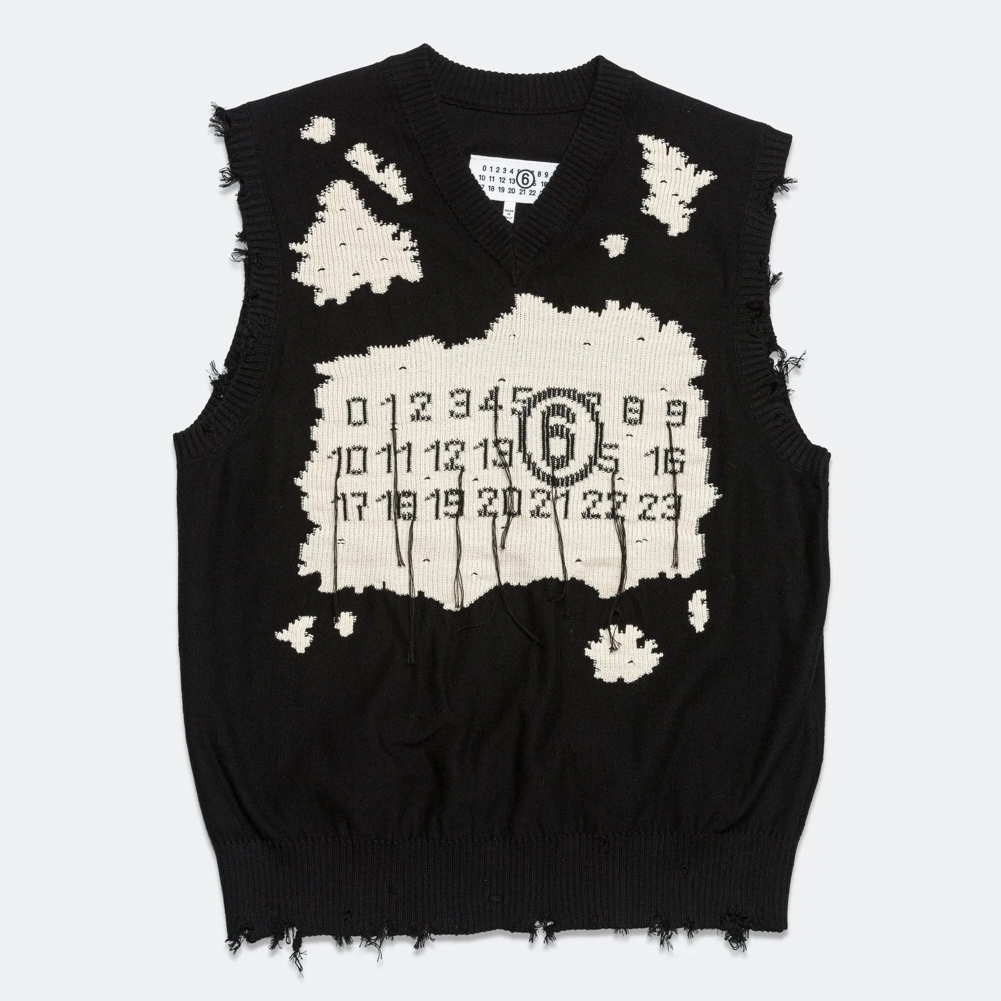 Numbers Graphic Gilet - Black