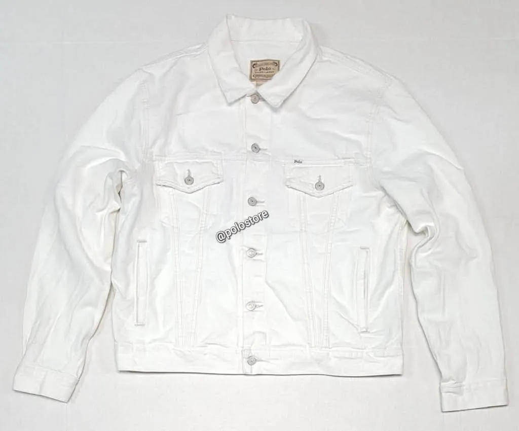 Nwt Polo Ralph Lauren White Polo Est 1967 Jean Jacket