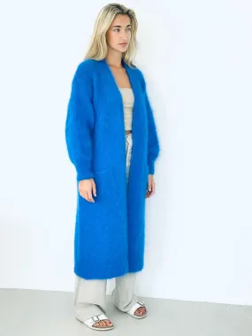 Paris Mohair Long Cardigan - Bright Blue