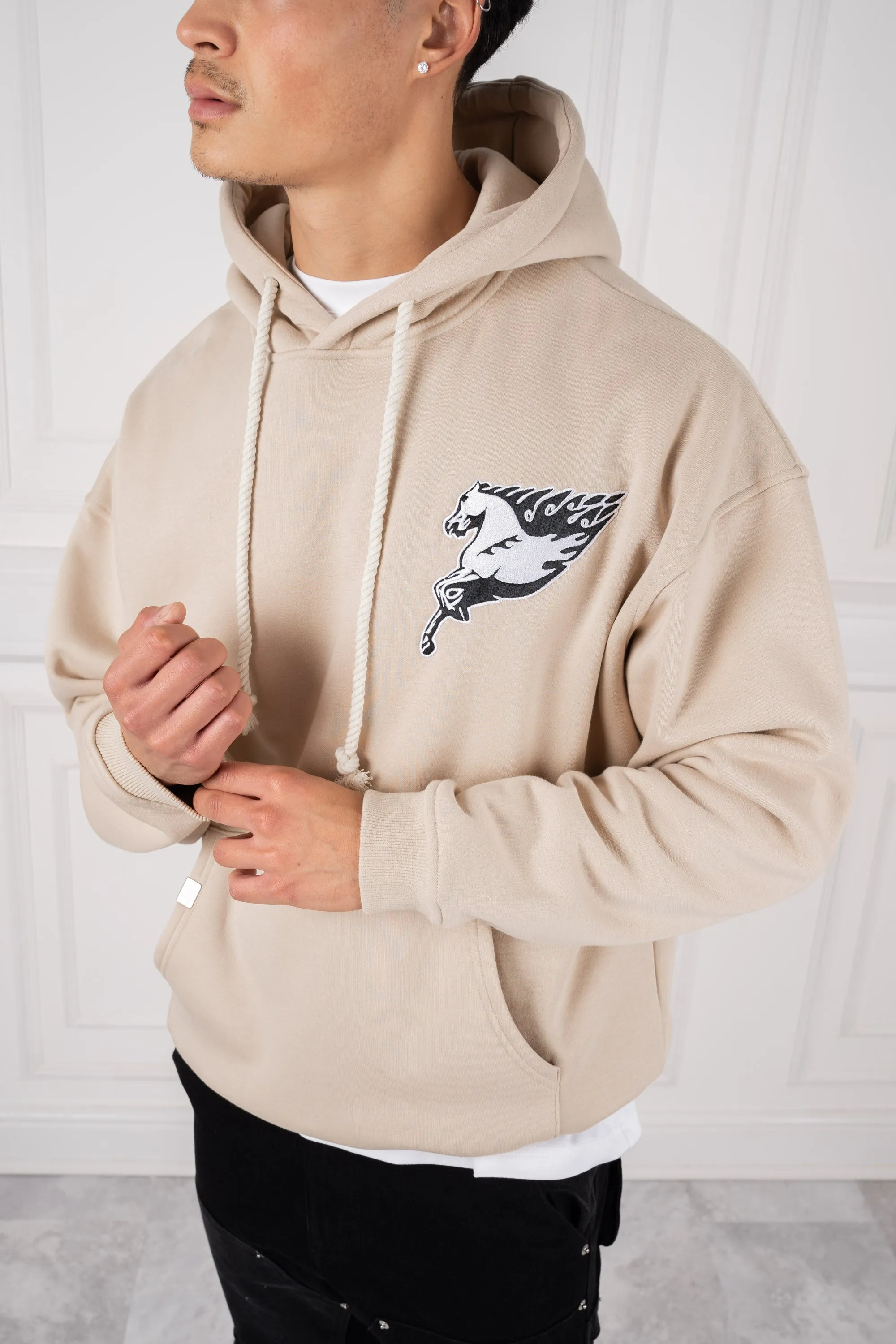 Pegasus Rope Hoodie - Stone