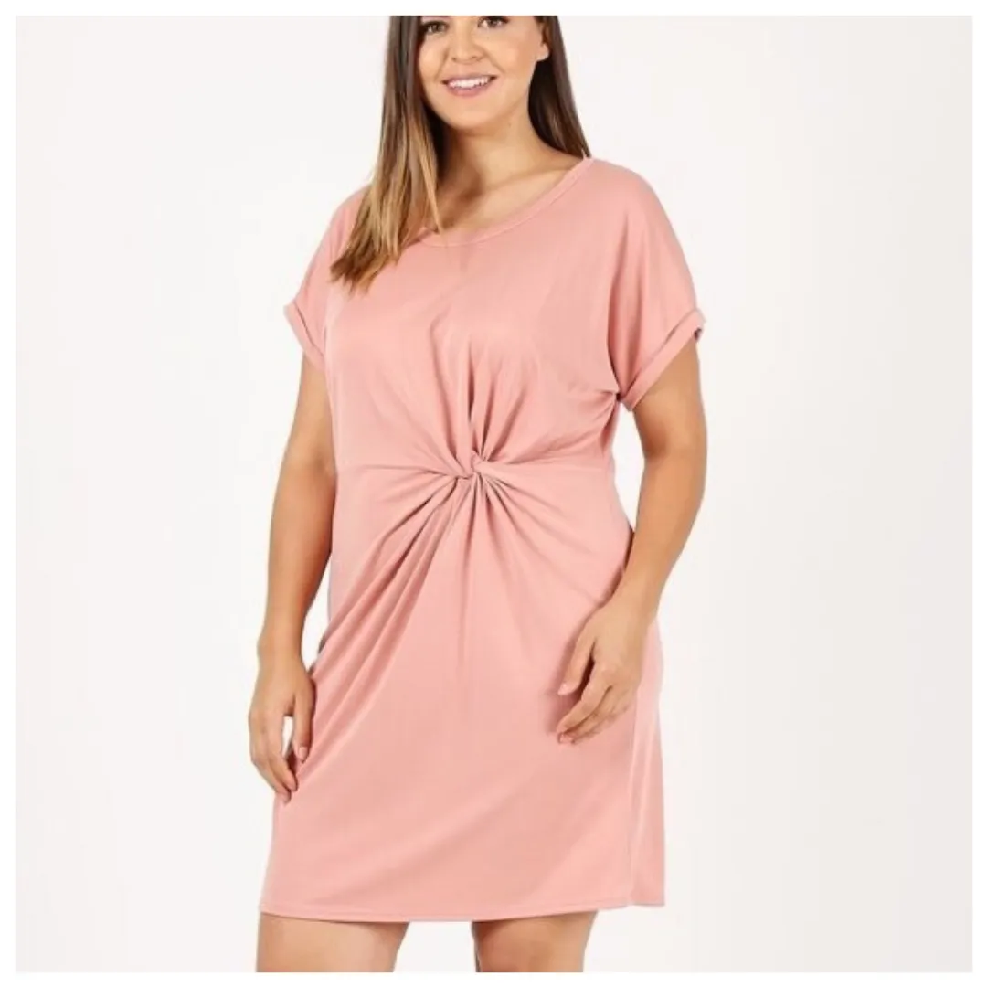 Plus Rose Pink Mini Dress