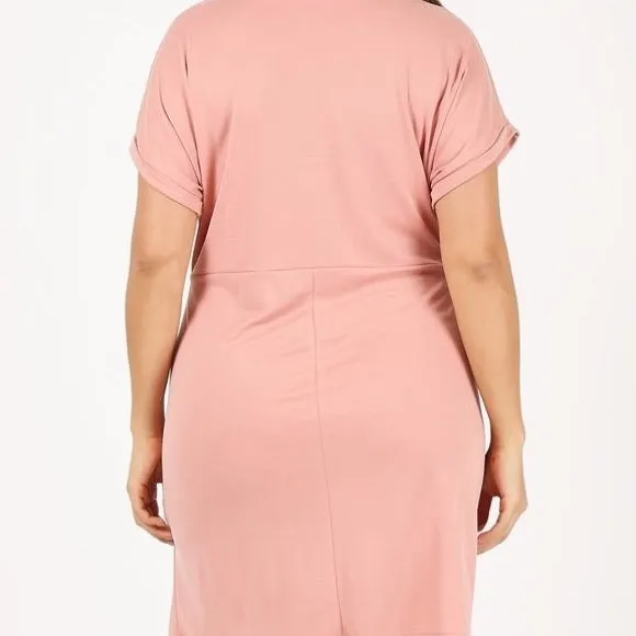 Plus Rose Pink Mini Dress