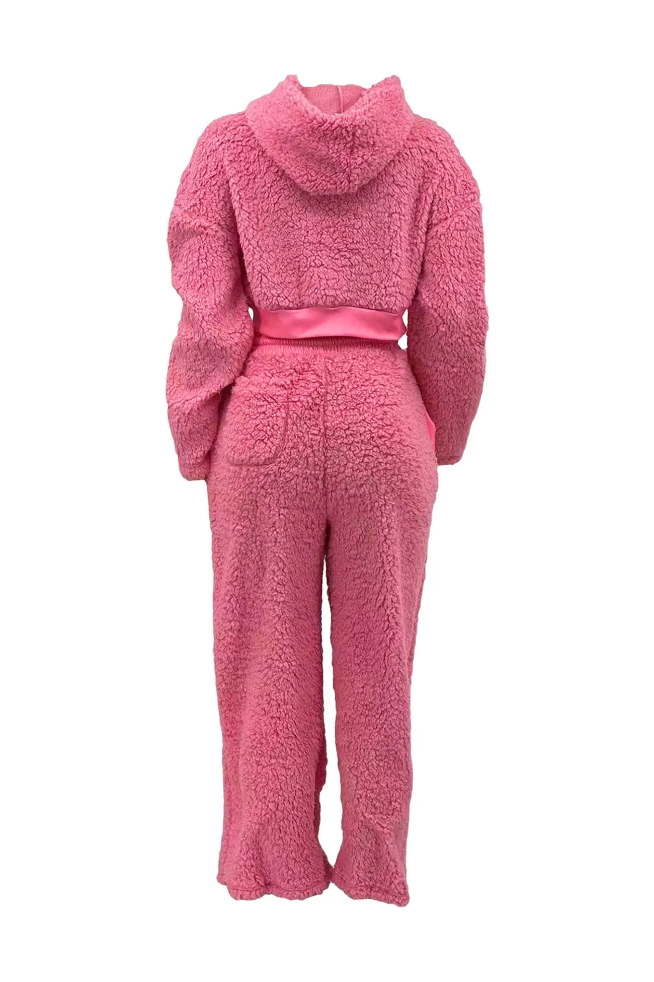 Plush Hoodie Pants Suits