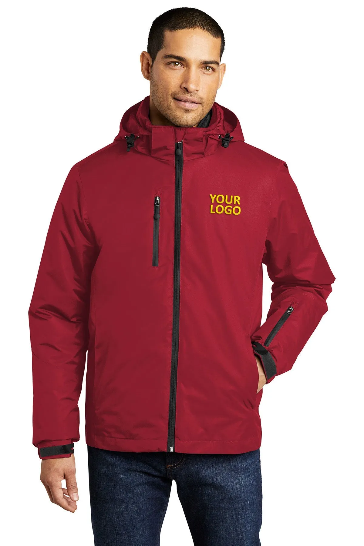 Port Authority Vortex Customized Waterproof 3-in-1 Jackets, Rich Red/ Black