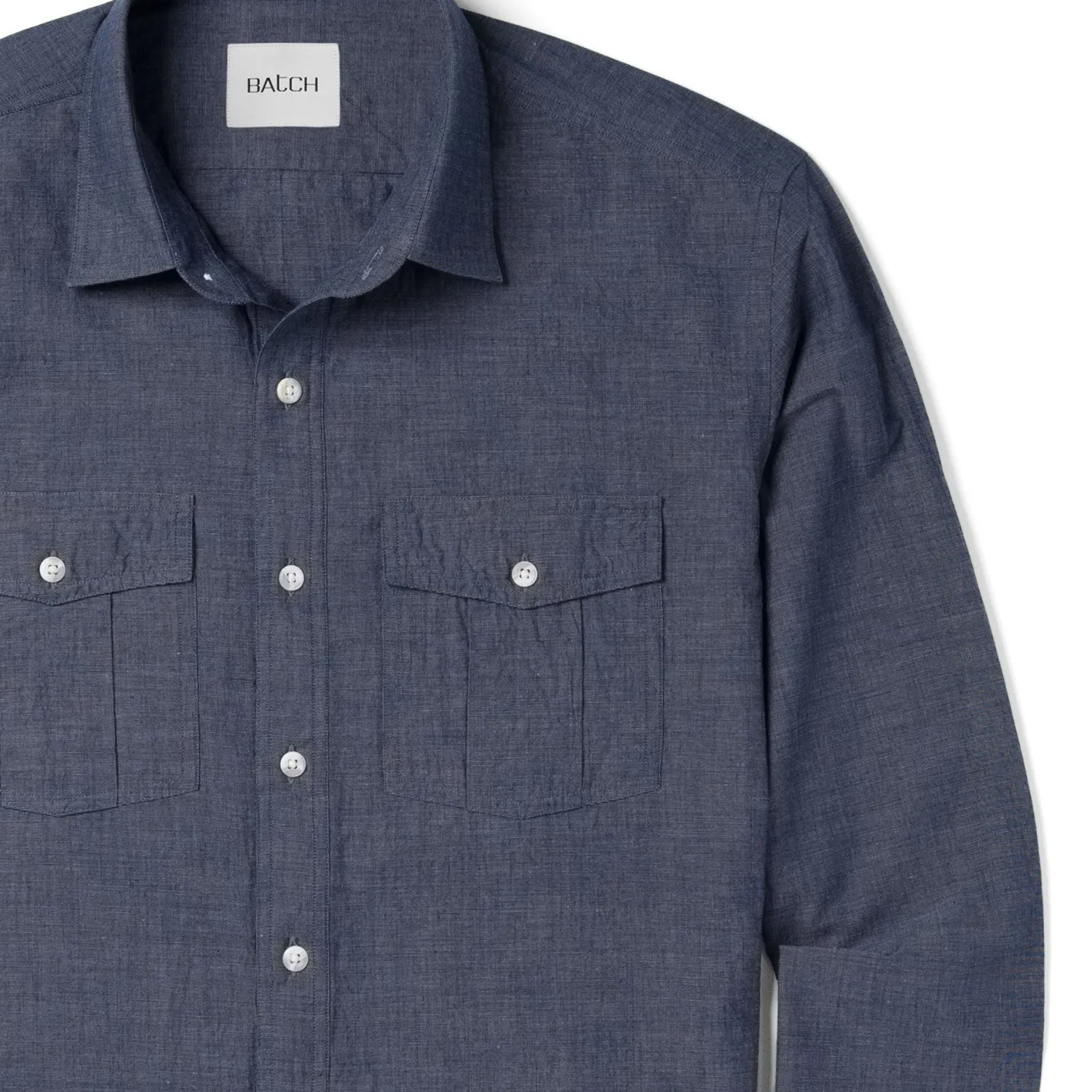 Primer WB Utility Shirt – Navy Blue Cotton End-On-End