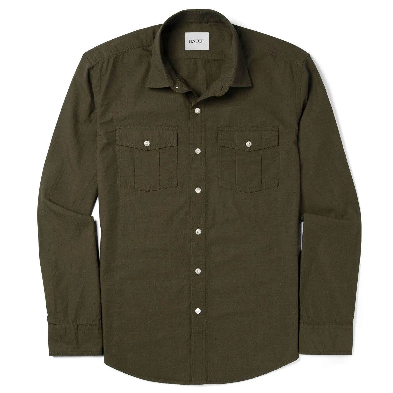 Primer WB Utility Shirt – Olive Green Cotton End-On-End