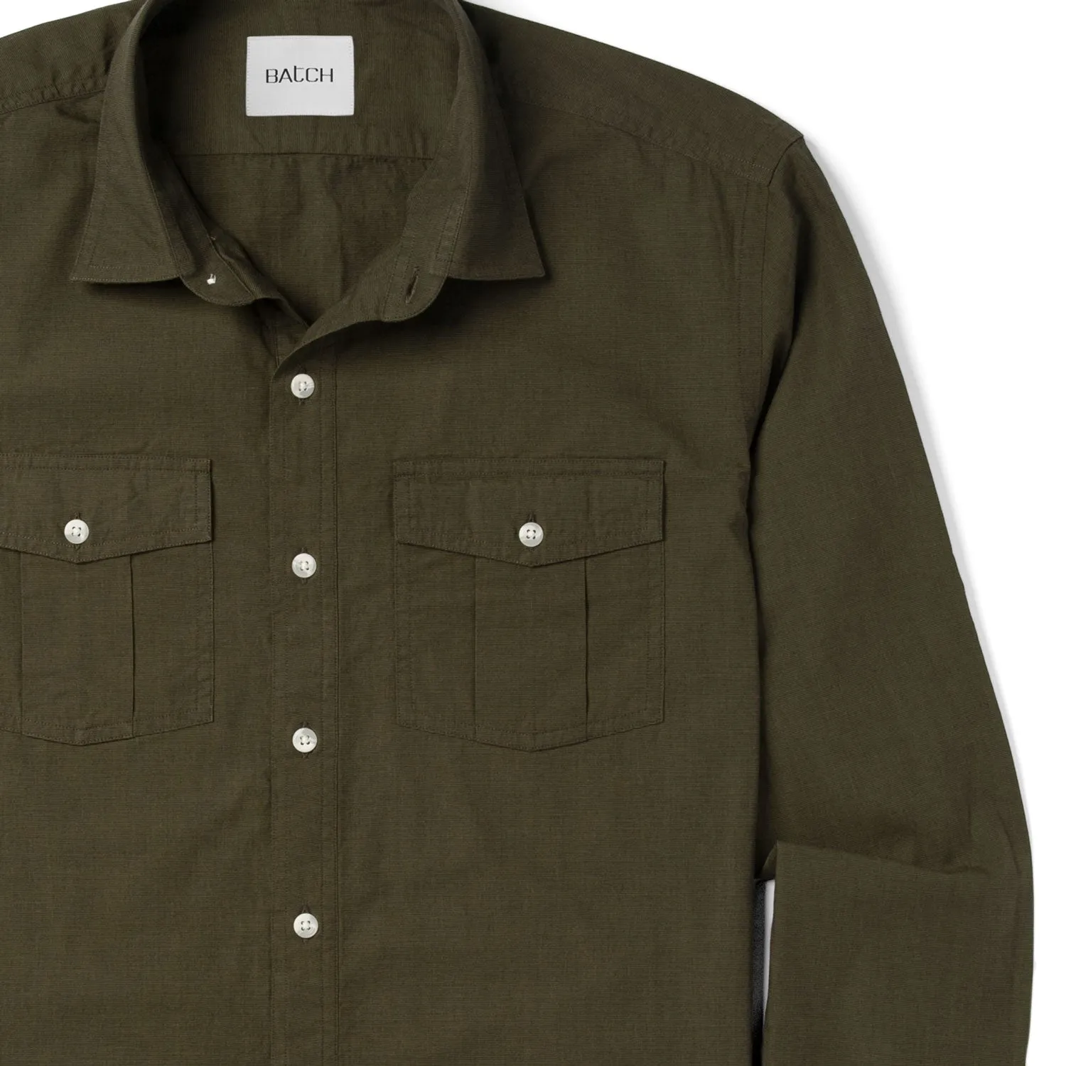 Primer WB Utility Shirt – Olive Green Cotton End-On-End