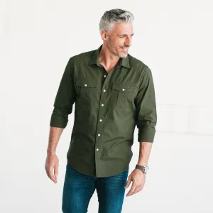 Primer WB Utility Shirt – Olive Green Cotton End-On-End