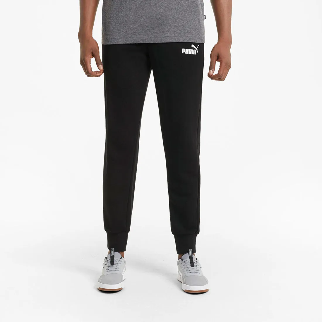 PUMA ESSENTIALS LOGO MEN'S SWEATPANTS BLACK