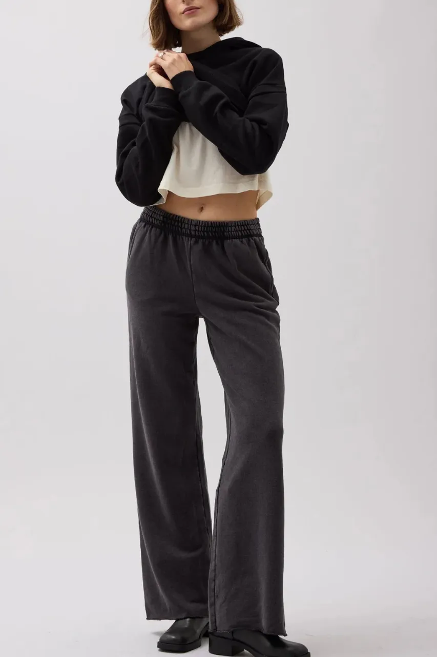 Recycled Fleece Wide Leg Pant