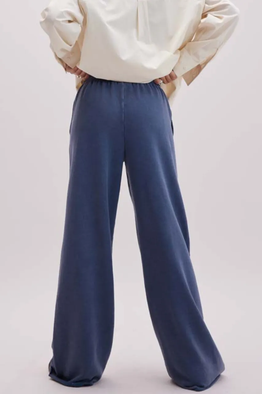 Recycled Fleece Wide Leg Pant