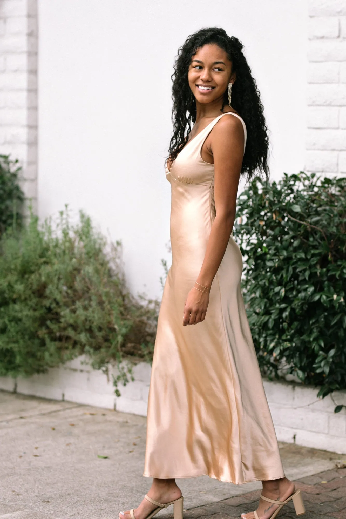 Reeva Satin Maxi Dress