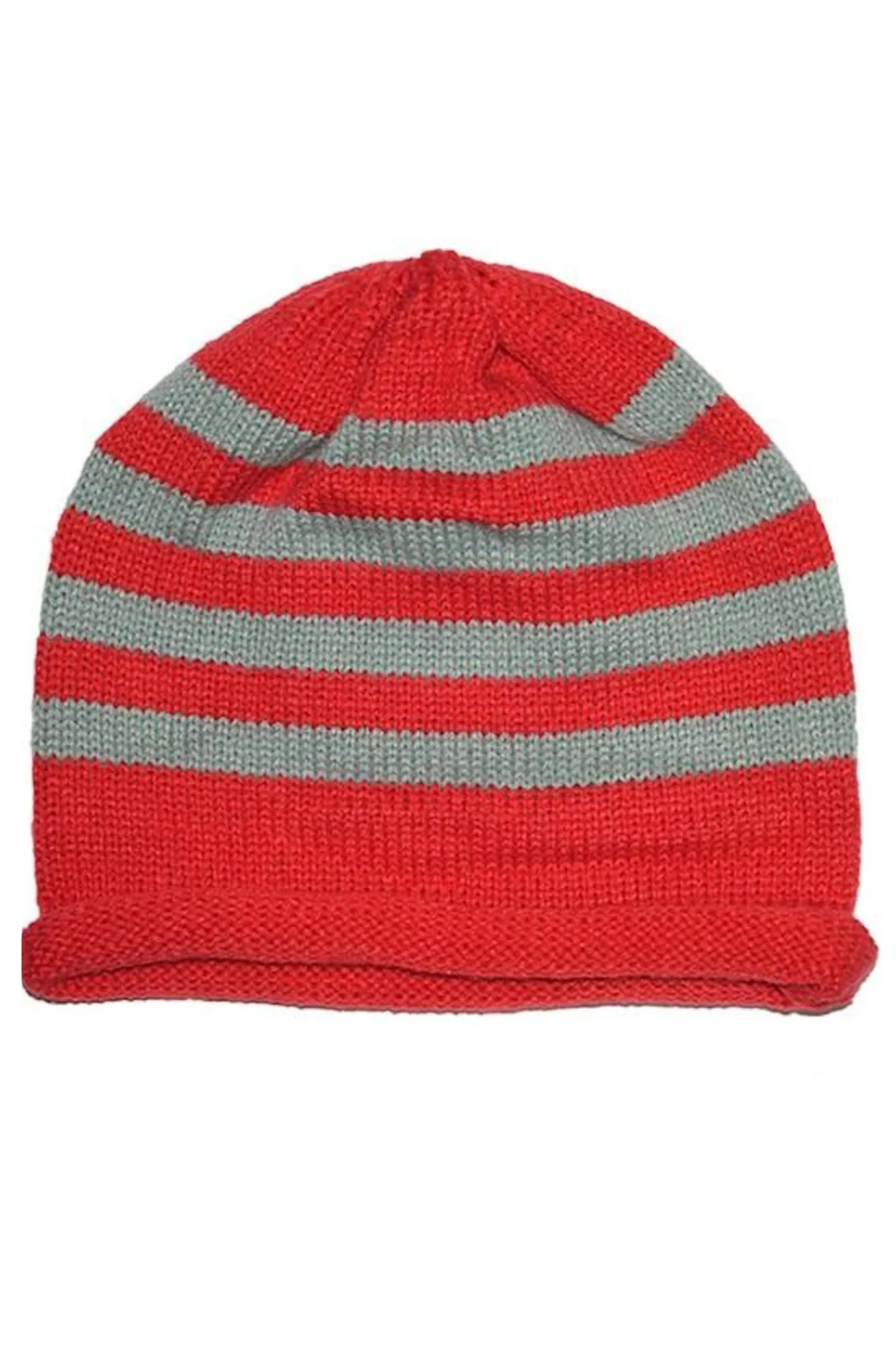 Rigon Petite Striped Beanie - Red/Grey