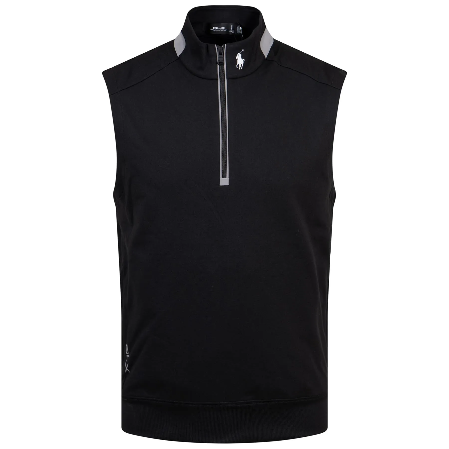 RLX Classic Fit Half Zip Stretch Jersey Gilet Black - AW24