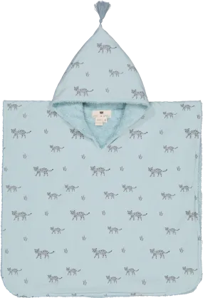 Rose in April - Toddler Bath Towel Poncho - Leopard Bleu 1-3 yrs