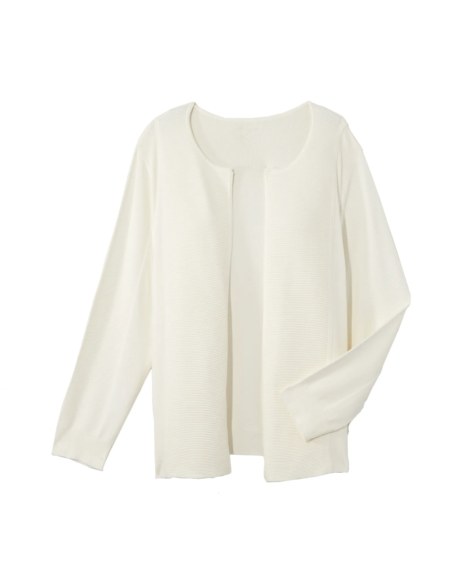 Rose Ottoman Stitch Cardigan | Ivory