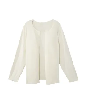 Rose Ottoman Stitch Cardigan | Ivory