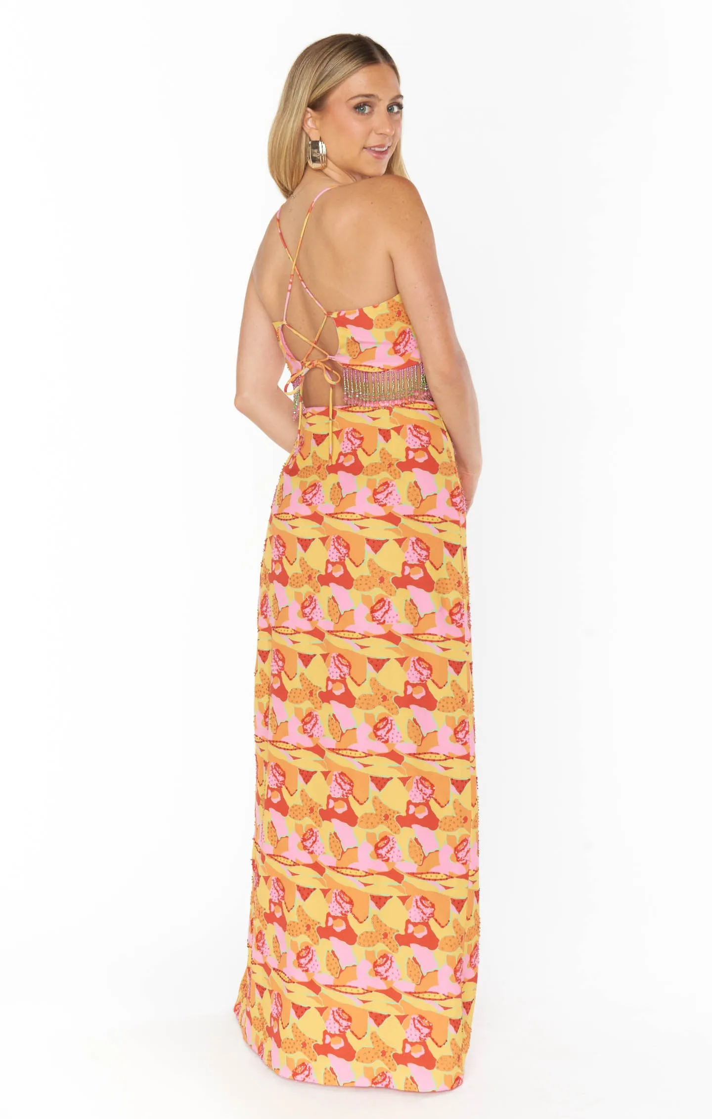 Rumba Maxi Skirt ~ Havana Beaded Sequins