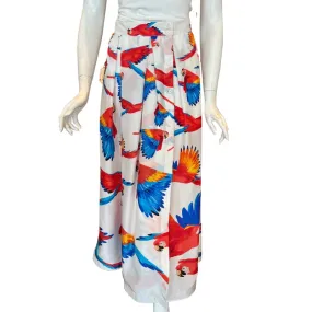 Sara Roka Parrot Printed Maxi Skirt