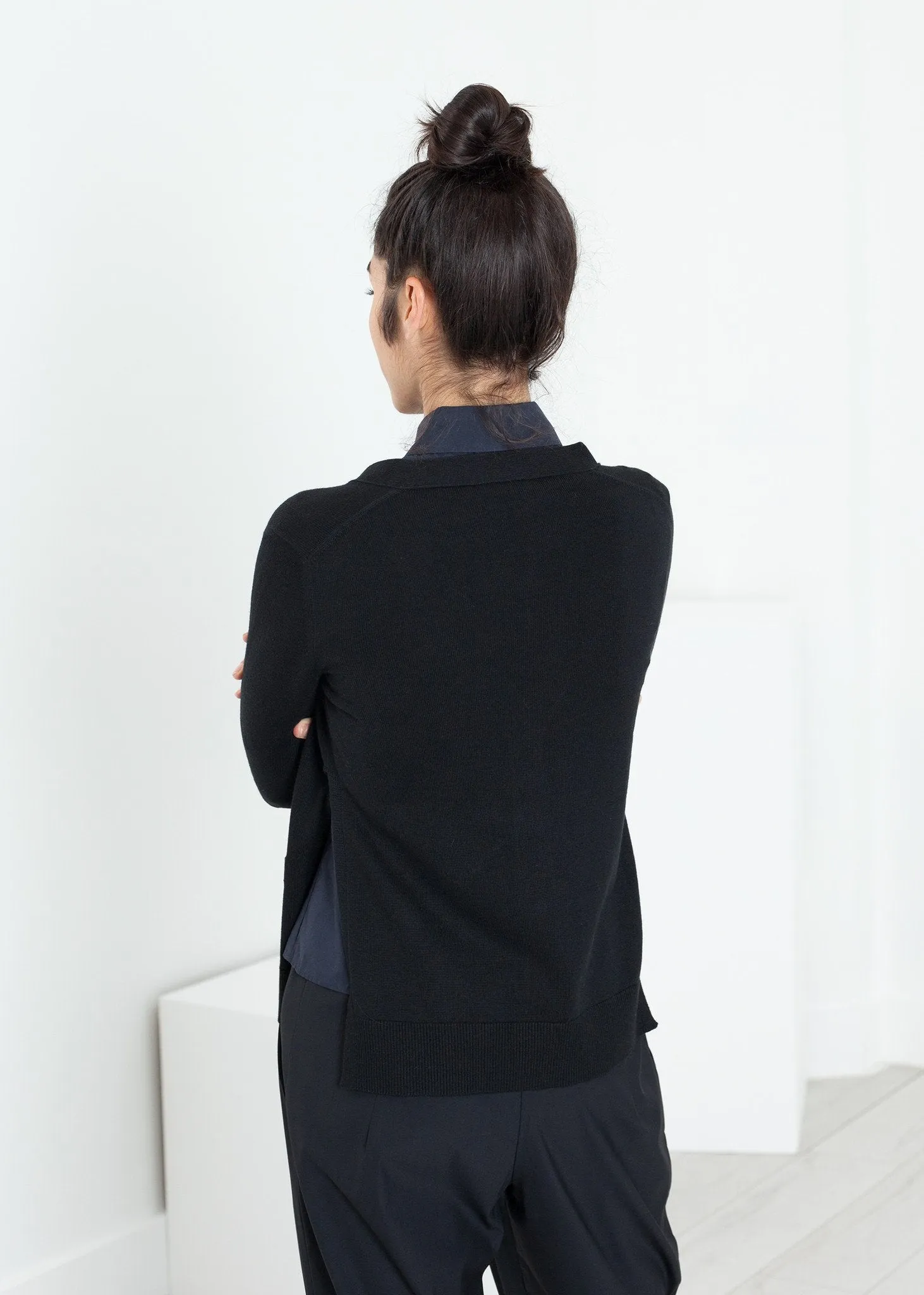 Square Cardigan in Black