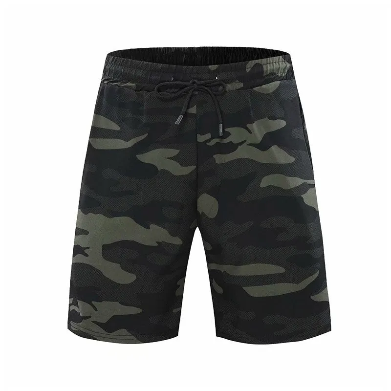 Summer New Fitness Shorts Fashion Breathable Quick-drying Gyms Bodybuilding Joggers Shorts Slim Fit Shorts Camouflage Sweatpants