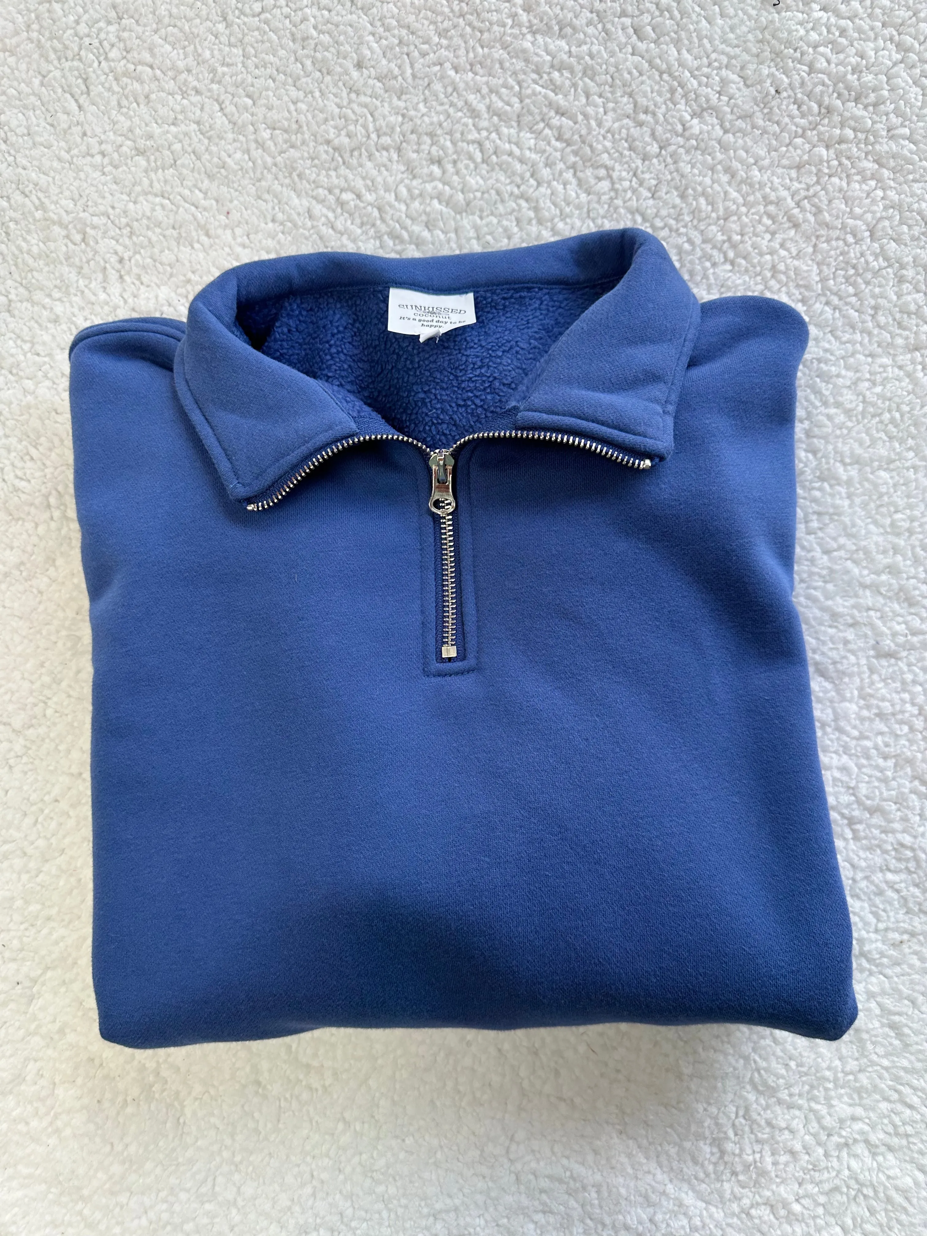 Sunkissedcoconut Blank Quarter-Zip Sweatshirt